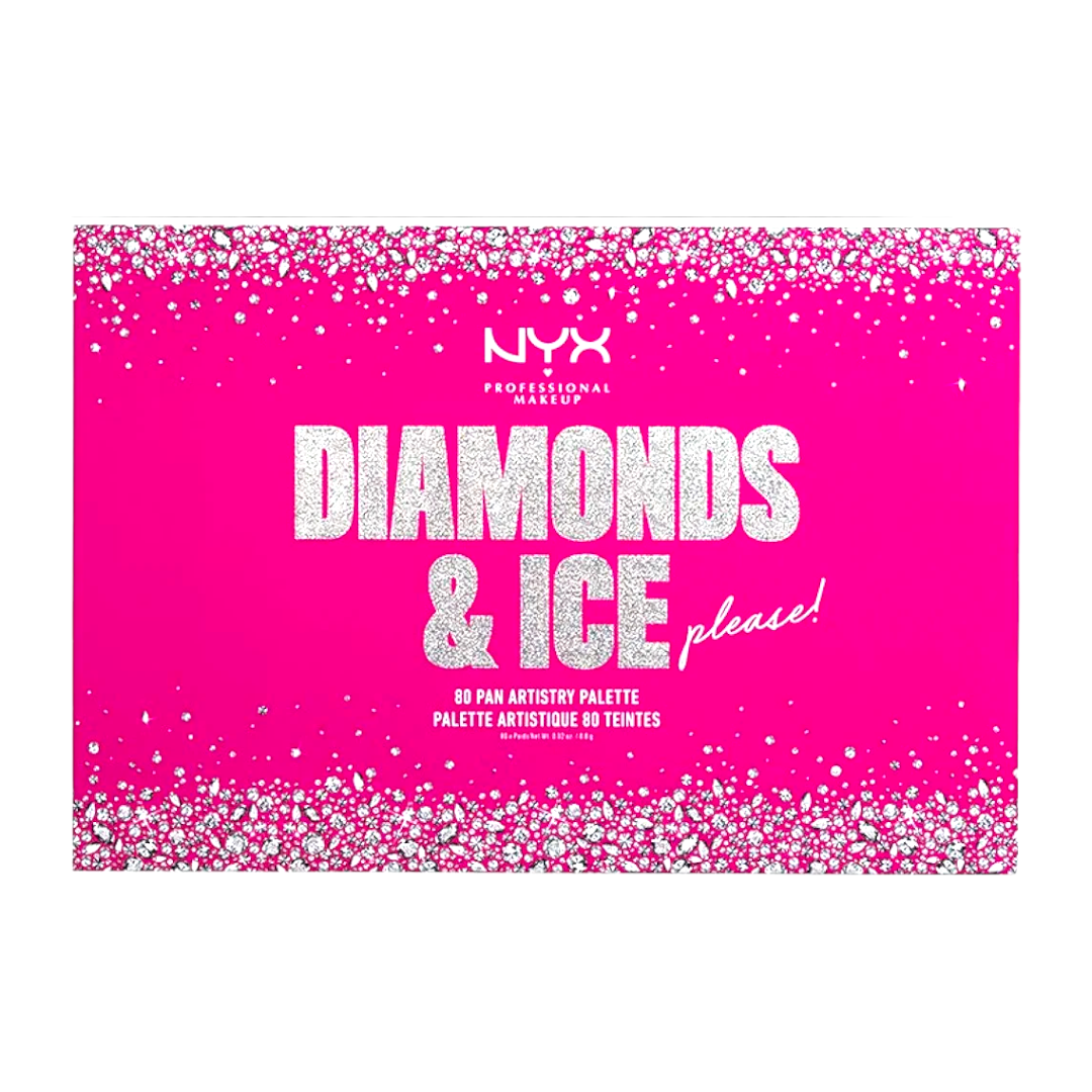NYX PROFESSIONAL MAKEUP Gift Pack, Diamonds & Ice Ultimate 80 Pan Artistry Eyeshadow Palette